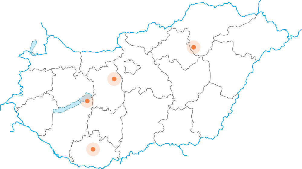 Hőlégballonos repülési helyszínek térképe
